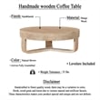 Milan Coffee Table- 32 Inch Round Top- Mango Wood - Open Sled Base