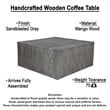 Rydan Coffee Table - 33 Inch Square Block Top - Mango Wood