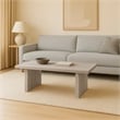 Nira Coffee Table - 48 Inch Rectangular Top - Handcrafted Acacia Wood