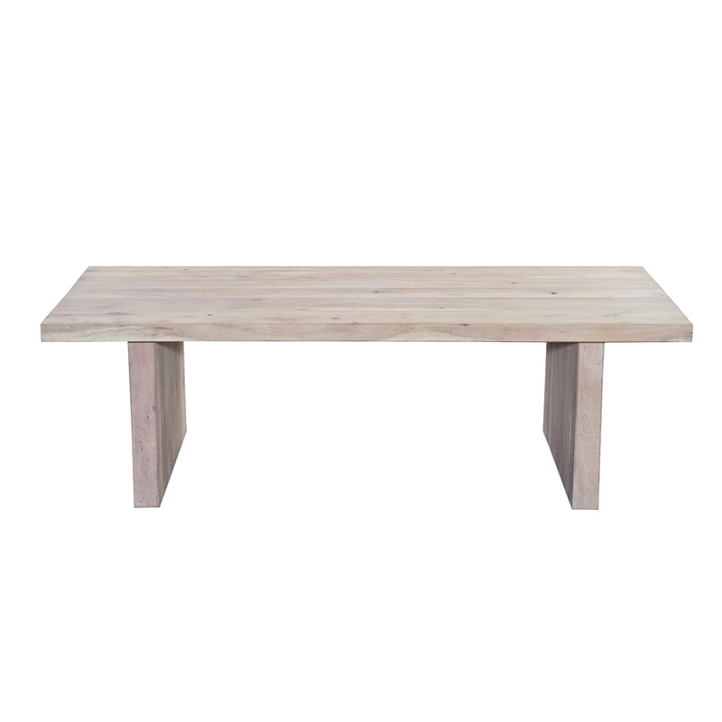 Nira Coffee Table - 48 Inch Rectangular Top - Handcrafted Acacia Wood