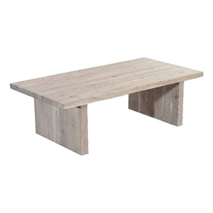 Nira Coffee Table - 48 Inch Rectangular Top - Handcrafted Acacia Wood