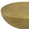 Terminus Coffee Table- 36 Inch Round Bowl Base with Hand Etched Texture