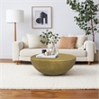 Terminus Coffee Table- 36 Inch Round Bowl Base with Hand Etched Texture