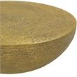 Terminus Coffee Table- 36 Inch Round Bowl Base with Hand Etched Texture