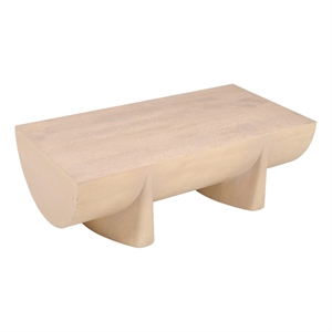 Wilhelm Coffee Table - 48&quot Log Design - Natural Mango Wood Hand Crafted