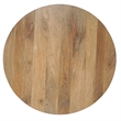 Nina 30 inch Round Mango Wood Coffee Table - Handcrafted- Sturdy 3-Leg Sled Base