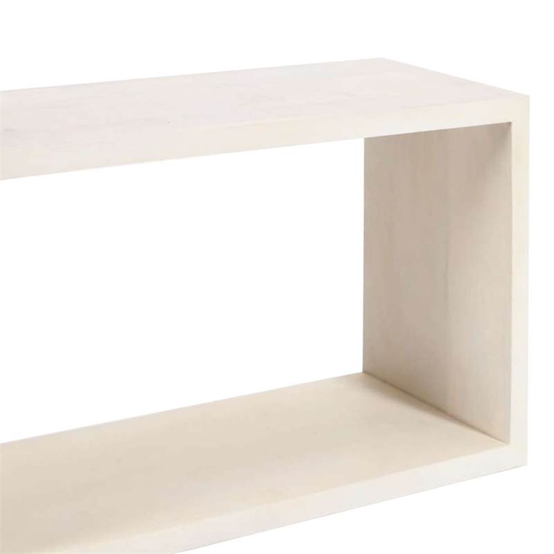 Keli 52 Inch Sofa Console Table- Mango Wood Handcrafted Open Frame