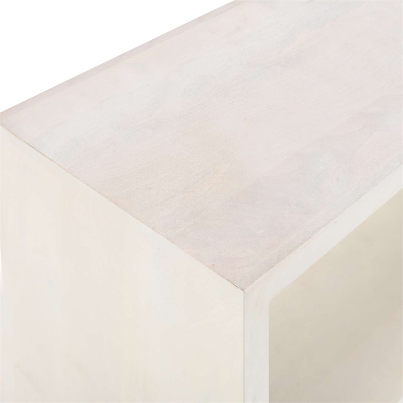 Keli 52 Inch Sofa Console Table- Mango Wood Handcrafted Open Frame
