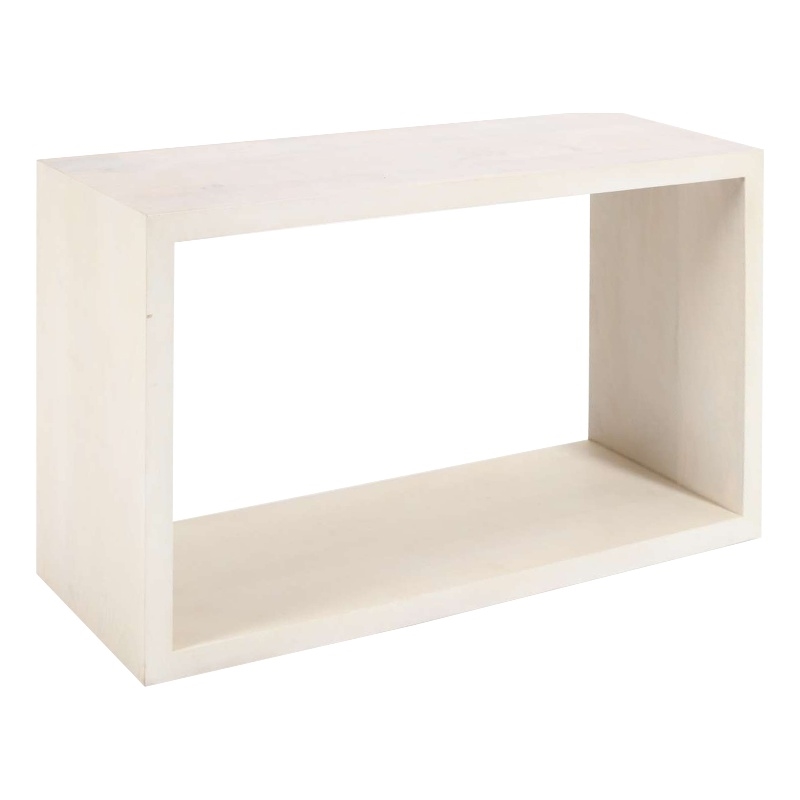 Keli 52 Inch Sofa Console Table- Mango Wood Handcrafted Open Frame