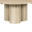 Hazel Coffee Table with 3 Pillar Legs- 35.5 Inch Round Top- Mango Wood