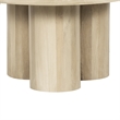 Hazel Coffee Table with 3 Pillar Legs- 35.5 Inch Round Top- Mango Wood
