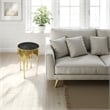 Capri Side End Table - 24.75 Inch Round Glass Top - Melting Drip Design