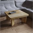 Cascade 32 Inch Coffee Table- Handcrafted Acacia- Square Top- Wide Panel Legs