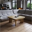 Cascade 32 Inch Coffee Table- Handcrafted Acacia- Square Top- Wide Panel Legs