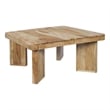 Cascade 32 Inch Coffee Table- Handcrafted Acacia- Square Top- Wide Panel Legs