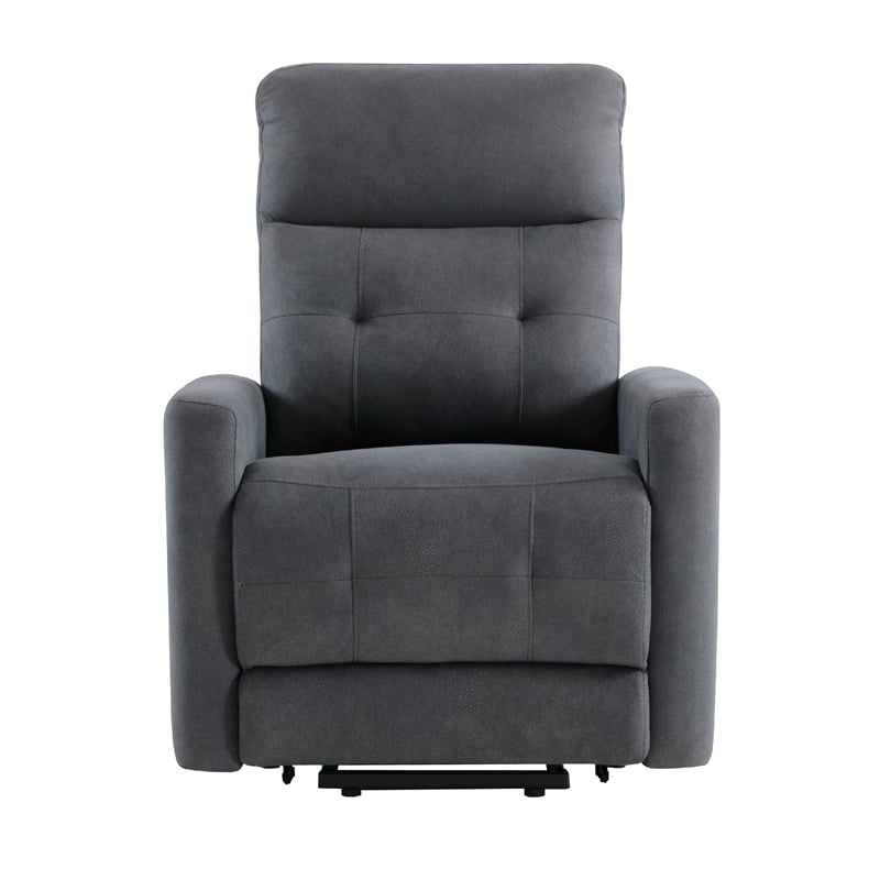Woxo Power Lift Recliner Chair with Heat- Massage- Gray Microfiber