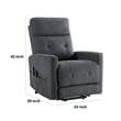 Woxo Power Lift Recliner Chair with Heat- Massage- Gray Microfiber