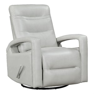 Kamo Manual Recliner Swivel Chair- 32 Inch- Smoke Gray Faux Leather