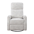 Leox Manual Recliner Chair- 30 Inch- Light Gray Boucle- 360 Swivel