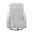Leox Manual Recliner Chair- 30 Inch- Light Gray Boucle- 360 Swivel