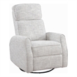 Leox Manual Recliner Chair- 30 Inch- Light Gray Boucle- 360 Swivel