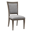 Koa 26 Inch Set of 2 Side Dining Chairs- Gray Polyester- Driftwood Brown