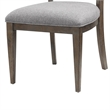Koa 26 Inch Set of 2 Side Dining Chairs- Gray Polyester- Driftwood Brown