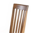 Marv Set of 2 Dining Chairs- Slat Back- Light Brown Microfiber- Mahogany Mindi