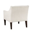 Ginna Accent Armchair- Button Tufted Beige Polyester- Brown Legs