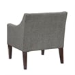 Ginna Accent Armchair- Button Tufted Dark Gray Polyester- Brown Legs