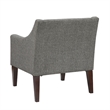 Ginna Accent Armchair- Button Tufted Dark Gray Polyester- Brown Legs