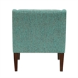 Ginna Accent Armchair- Button Tufted Sea Green Polyester- Brown Legs