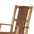 Marv Rocking Chair with Faux Leather Seat and Back- Rustic Oak Brown