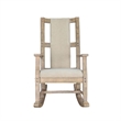 Rena Rocking Chair- Cushion Seat and Back- Brown Mahogany Mindy Wood