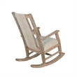 Rena Rocking Chair- Cushion Seat and Back- Brown Mahogany Mindy Wood