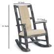 Rena Rocking Chair- Cushion Seat and Back- Black Mahogany Mindy Wood