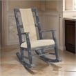 Rena Rocking Chair- Cushion Seat and Back- Black Mahogany Mindy Wood