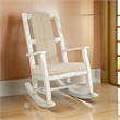 Rena Rocking Chair- Cushion Seat and Back- White Mahogany Mindy Wood
