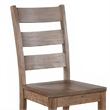 Yael Dining Chair Set of 2- Ladderback Design- Light Brown Wood