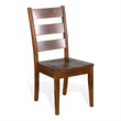 Reggie Dining Chair Set of 2- Ladderback- Dark Brown Mahogany Wood