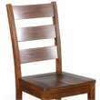 Reggie Dining Chair Set of 2- Ladderback- Dark Brown Mahogany Wood