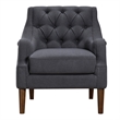 Jea Modern Accent Armchair- Button Tufted Dark Gray Boucle