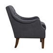 Jea Modern Accent Armchair- Button Tufted Dark Gray Boucle