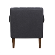 Jea Modern Accent Armchair- Button Tufted Dark Gray Boucle
