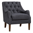 Jea Modern Accent Armchair- Button Tufted Dark Gray Boucle