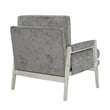Mao Accent Armchair- Removable Cushion Cover- Brownish Gray Chenille