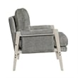 Mao Accent Armchair- Removable Cushion Cover- Brownish Gray Chenille