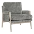 Mao Accent Armchair- Removable Cushion Cover- Brownish Gray Chenille