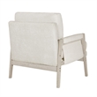 Mao Accent Armchair- Removable Cushion Cover- Soft Ivory Chenille