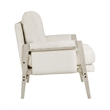 Mao Accent Armchair- Removable Cushion Cover- Soft Ivory Chenille